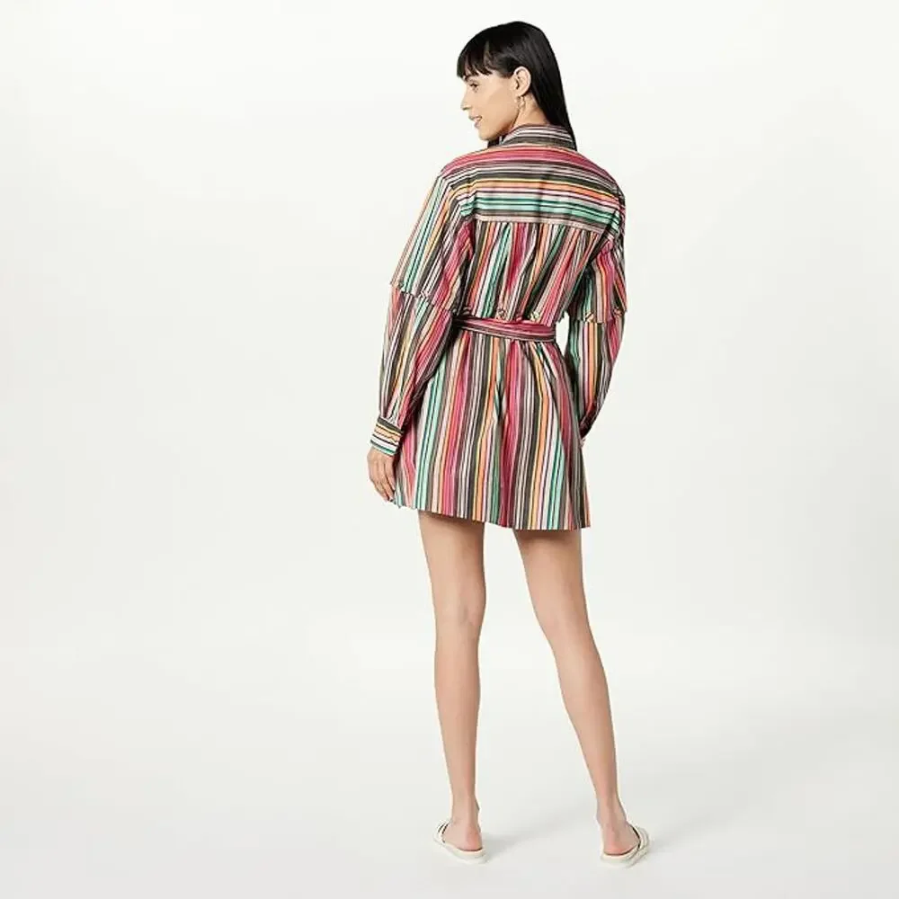 The Drop Women's *Convertible* Mini Shirt Dress with Belt, Size Small, NWT - Picture 2 of 5